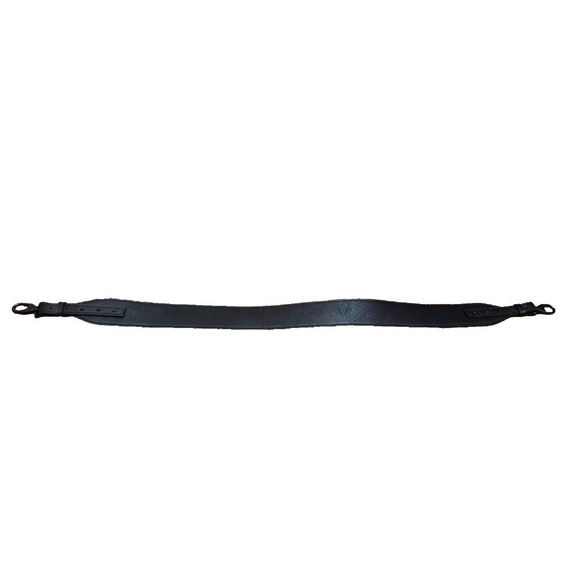 Black Leather Adjustable Bag Strap40"Wide Shoulder Replacement Strap Metal Clasp - Picture 6 of 10
